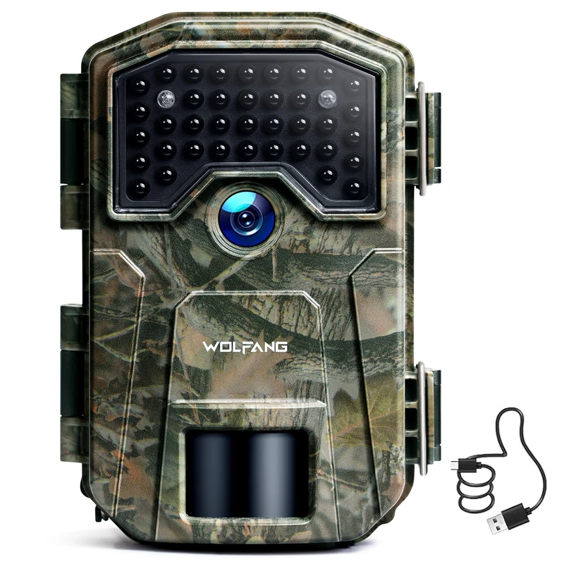 WOLFANG Wildlife Camera, 4K 48MP Trail Camera With 36pcs 940 nm IR LEDs Night Vision Activated Waterproof IP66, Hunting Camera for Wildlife Garden Monitoring