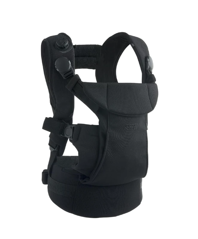 Mamas & Papas Kudo Baby Carrier - Black - Easy to fit, Adjust & Remove, Innovative Design, Ergonomic Support, Healthy Posture - 0-36 Months