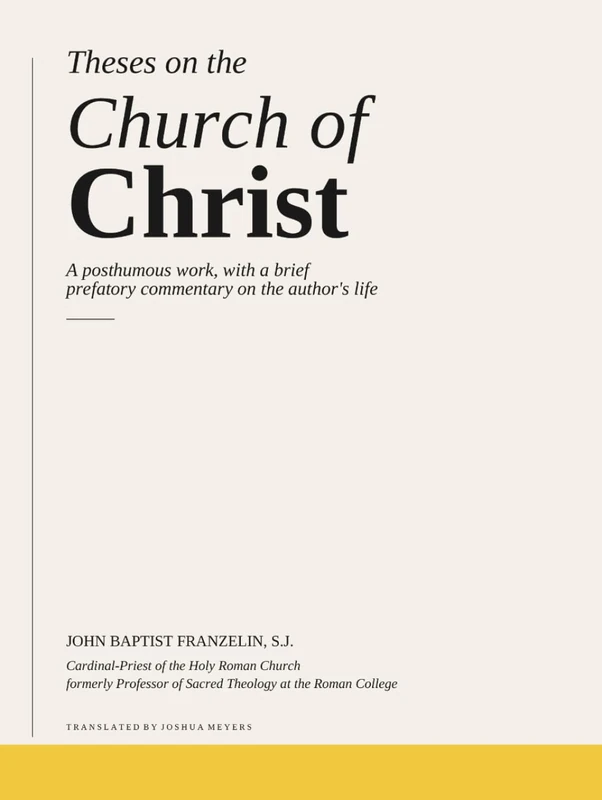 THESES ON THE CHURCH OF CHRIST