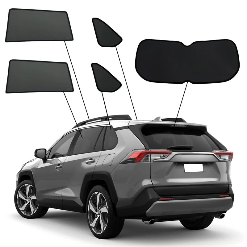 SunClip Privacy & Sun protection compatible with Toyota RAV4 V (5th Gen.) 2018-2025