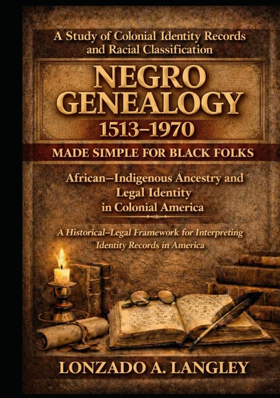 Negro Genealogy Made Simple for Black Folks (1513–1970): Genealogy, Law, and Colonial Records: Tracing African and Indigenous American Identity ... Archives in the Southeastern United States