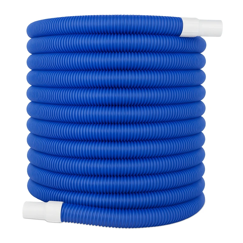 Relaxdays 32mm Spiral Pool & Garden Hose, 25m, Flexible Plastic, Blue/White - Image 1