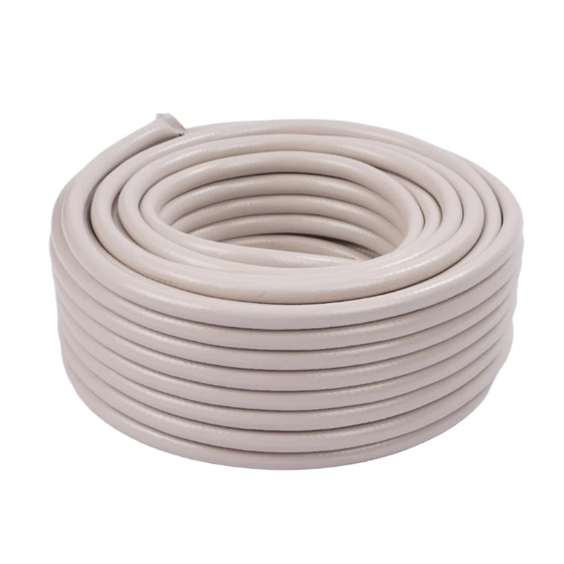Relaxdays garden hose, 100 m, universal 1/2" water hose, UV & weatherproof, woven PP, beige