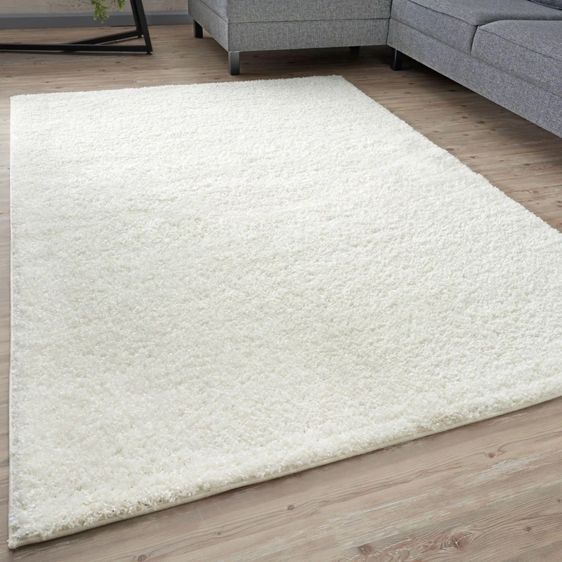 THE RUGS Living Room Rug - Shaggy Soft And Elegant Carpets For The Bedrooms And Kitchen, Easy To Clean, Many Different Sizes (240x340 cm, White)