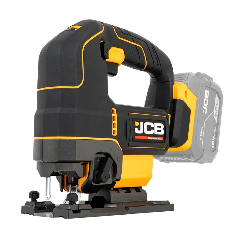 JCB Pro 18V Brushless Jigsaw, 135mm Wood Cut, 4-Stage Pendulum Action, Variable Speed, LED Light (Bare Tool)
