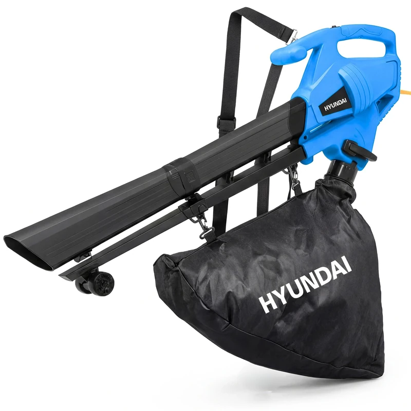 Hyundai 3000W Electric Leaf Blower, Vacuum & Mulcher, 3-in-1, 34L Collection Bag, Variable Speed, 75m/s Air Speed, 10m Cable | HYBV3000E3