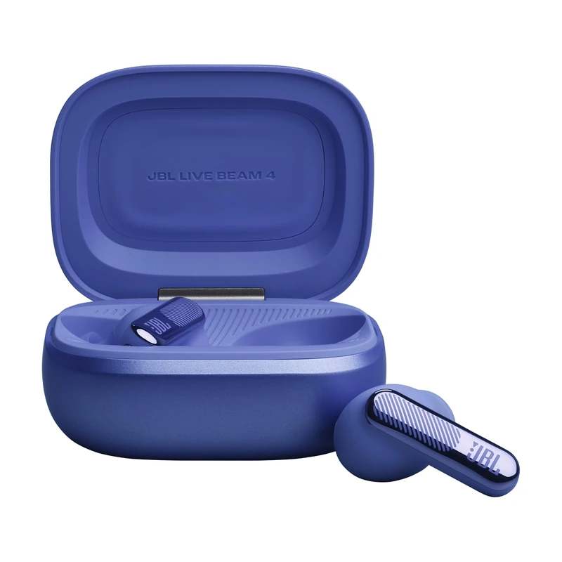 JBL Live Beam 4, True Wireless Earbud Headphones with Bluetooth, 48h Battery Life, Adaptive Noise Cancelling, JBL Signature Sound, IP55 Waterproof, Smart‑Charging Case, Blue