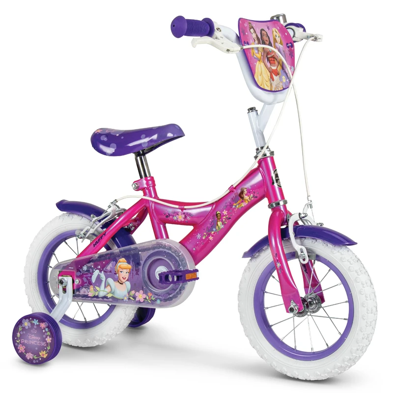 Huffy Disney Princess 12" Kid’s Bike, aged 3-5 years, Dual Calliper Brakes, Removable Stabilisers, Adjustable Seat, Pink