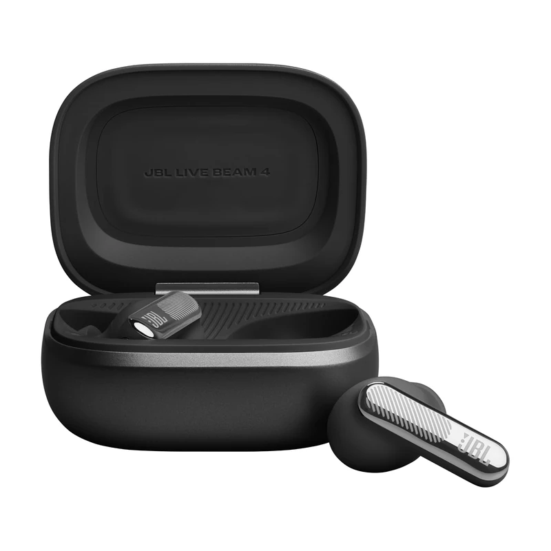 JBL Live Beam 4, True Wireless Earbud Headphones with Bluetooth, 48h Battery Life, Adaptive Noise Cancelling, JBL Signature Sound, IP55 Waterproof, Smart‑Charging Case, Black