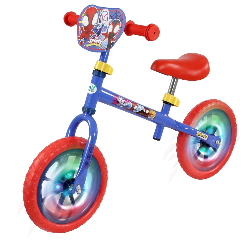 Spidey & His Amazing Friends Officially Licensed12" Balance Bike | Kids Boys Girls Age 2+ Years | Light Up Wheels Adjustable Toddler Bicycle Gwen Miles - Image 1