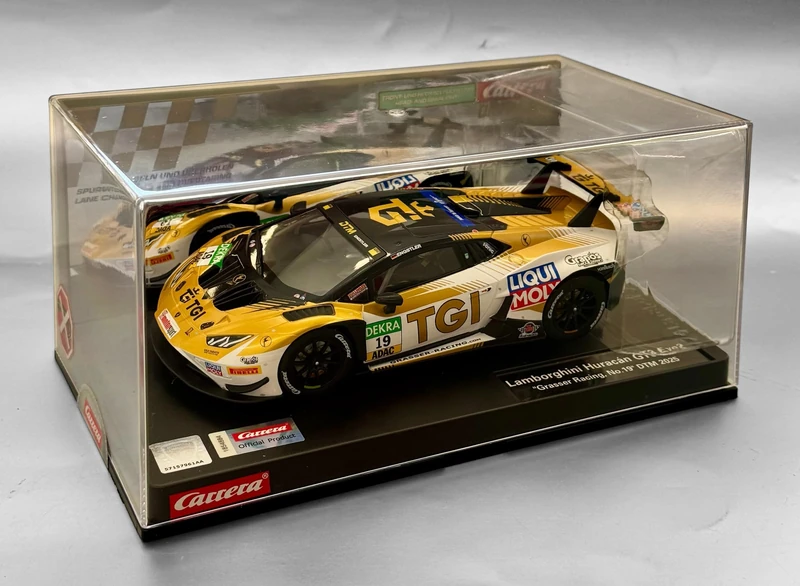 Carrera Digital 124 Lamborghini Huracán GT3 Evo2 "GRT Grasser Racing, No.19" DTM 2025 1:24 Scale Slot Car With Working Front, Rear & Brake Lights I Suitable For Ages 10 Years+ - Image 1