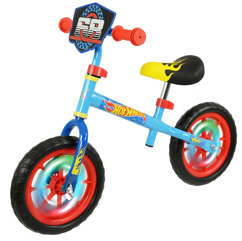 Hot Wheels 12" Boys and Girls Balance Bike 2+ Years Old with Light Up Wheels - Adjustable 12 Inch Balance Bike - Kids Balance Bike 2+ Years Old - Toddler Balance Bike - Image 1
