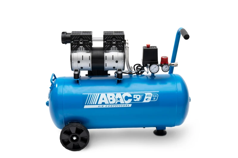 ABAC Ease-AIR 50 Silent Air Compressor, Oil-Free Air Compressor, Maximum Pressure 8 Bar, Power 1 Hp, Tank 50 litres, Noise 59 dB