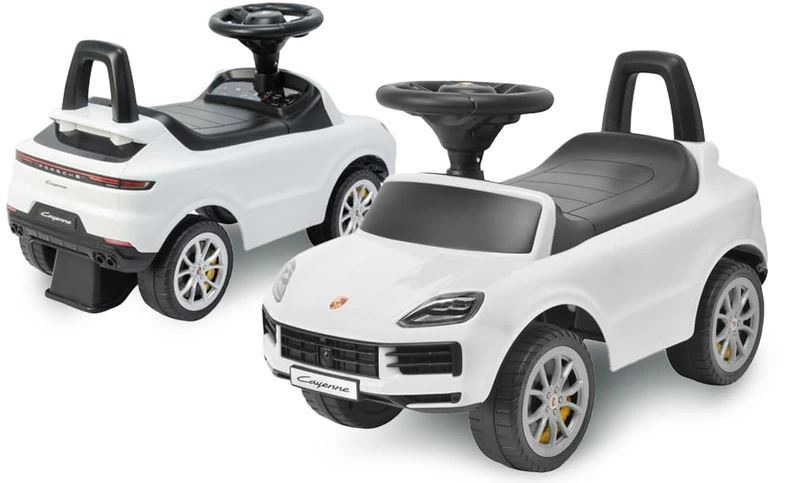 TURBO CHALLENGE - Walker Porsche Cayenne - Carrier - 119301 - Freewheels - White - Max 25 kg - Plastic - Batteries not included - Toys for children - Gift - Birthday - Sound - From 12
