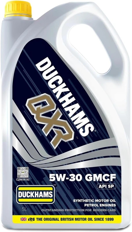 Duckhams QXR 5W-30 GMCF Fully Synthetic Engine Oil 5 Litres, Dexos1™ Gen 2, API SN, Premium Motor Oil for GM, Ford & Chrysler Turbocharged Petrol Engines, For Protection & Long-Term Performance