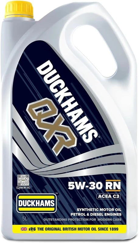 Duckhams QXR 5W-30 RN Fully Synthetic Engine Oil 5 Litres, ACEA C3, Renault RN17, High-Performance Motor Oil for Petrol & Diesel Engines with Emission Control Systems, For Long-Lasting Protection