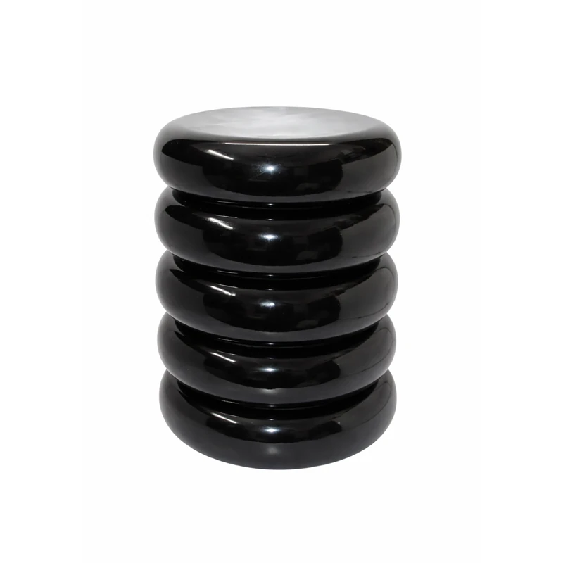 Relaxdays Bubble Side Table & Stool, Metal, Black, Living Room Decor, 45 x 31 x 31 cm