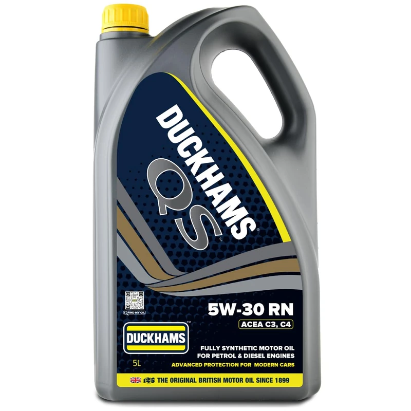 Duckhams QS 5W-30 RN Fully Synthetic Engine Oil 5 Litres, ACEA C4, RN0720, Low SAPS Motor Oil for Renault, Dacia, Nissan Diesel Engines, To Enhance Premium Engine Protection & Performance