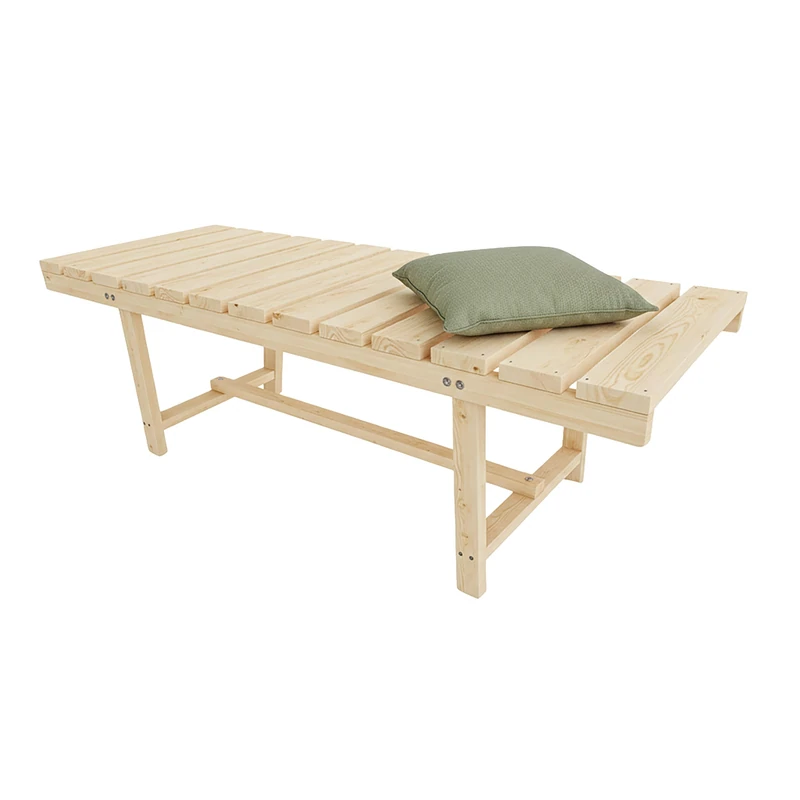 Relaxdays 2-Seater Garden Bench - Natural Fir Wood, 110cm