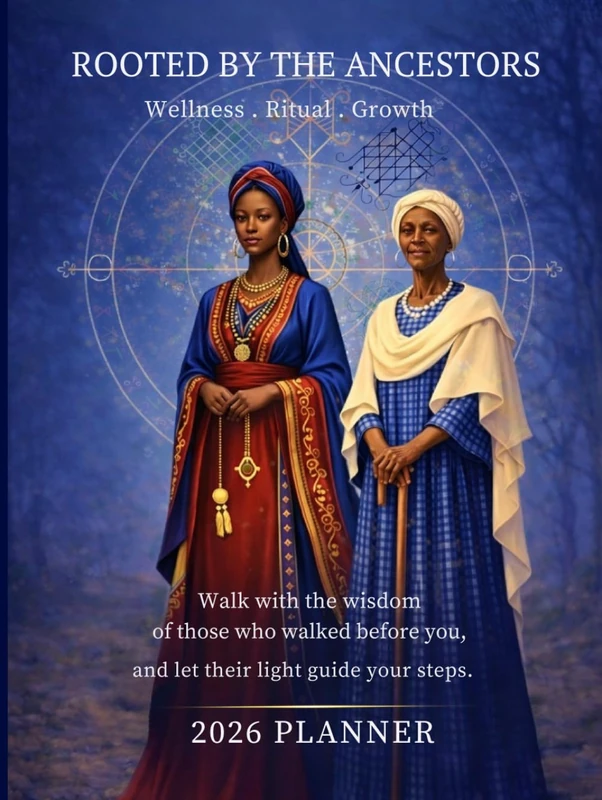ROOTED BY THE ANCESTORS: 2026 Sacred Life Planner for Spiritual Alignment, Daily Planning, Moon Cycles, Ancestral Reflection, Goal Setting, and Intentional Living