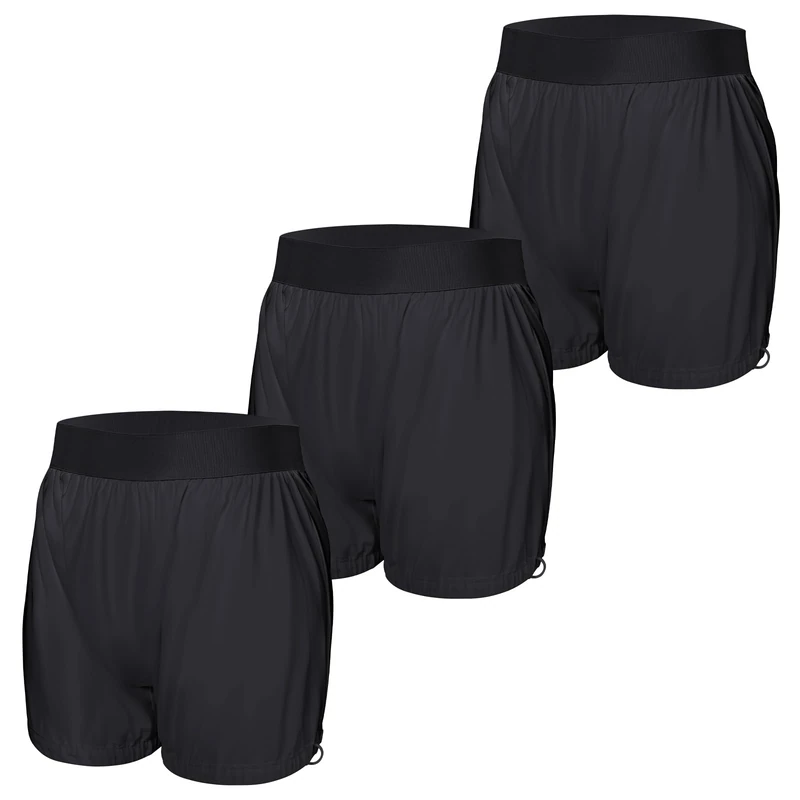 Carer 3 Pack Adult Incontinence Protective Pants Noise-Free Nappy Cover Boxers Style Adjustable Leg Openings Waterproof Washable Reusable Incontinence Leakproof Plastic Pants Unisex Black Size XXL