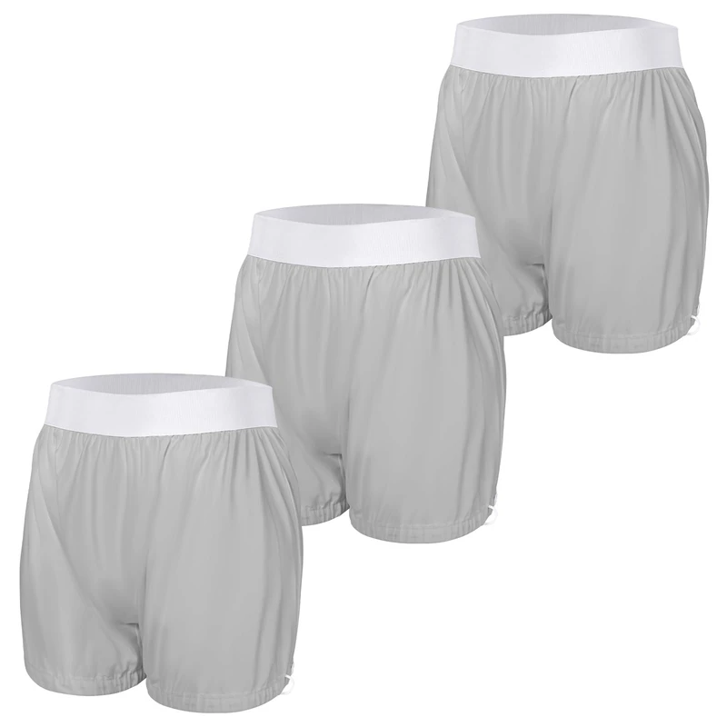 Carer 3 Pack Adult Incontinence Protective Pants Noise-Free Nappy Cover Boxers Style Adjustable Leg Openings Waterproof Washable Reusable Incontinence Leakproof Plastic Pants Unisex Grey Size XXL