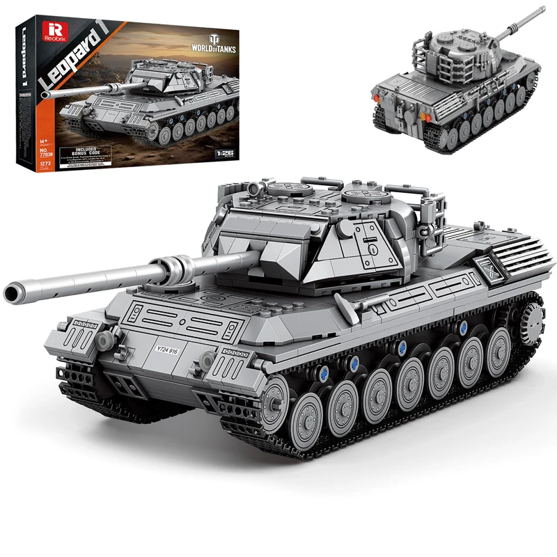 Reobrix Leopard 1 Tank Model Building Kit for Adult,World of Tanks Licensed