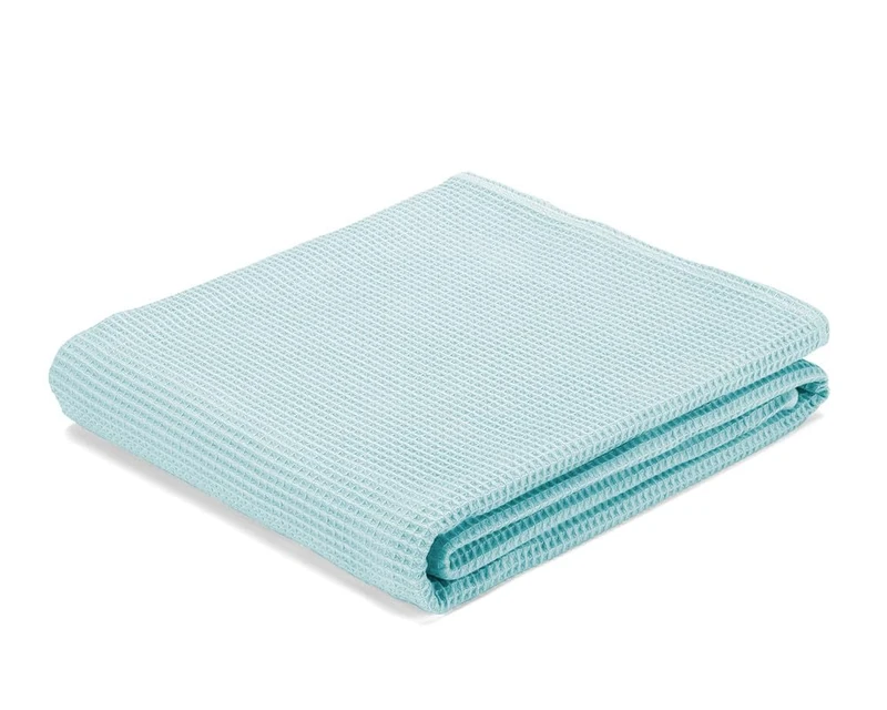 ECOMMERC3 | Waffle Fabric 100% Cotton 450x150cm - Mint Color Embossed Fabric for Sewing and Crafts - Made in Spain