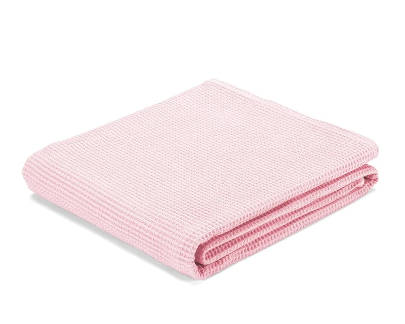 ECOMMERC3 | Waffle Fabric 100% Cotton 450x150cm - Pink Embossed Fabric for Sewing and Crafts - Made in Spain