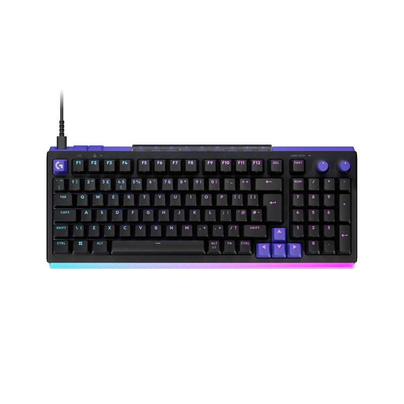 Logitech G G512 X 98 Dual Swap, Hot-Swappable TMR Analogue, Mechanical Gaming Keyboard, 8K Polling Rate, Custom Actuation 0.1-4.0 mm, Rapid Trigger, Lightsync Rgb, Wired, PC, Mac, QWERTY UK - Black