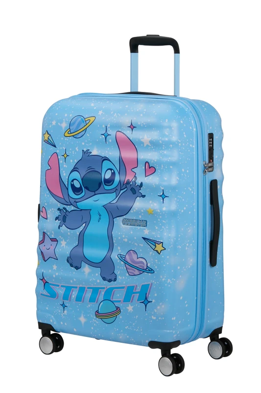 American Tourister Samsonite Wavebreaker Disney - Stitch Hard Shell Suitcase Large (77 cm), Travel Suitcase, TSA Lock, 4 Wheels, 96 L, 4.2 kg - Stitch Universe
