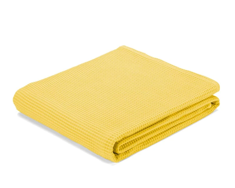 ECOMMERC3 | Waffle Fabric 100% Cotton 450 x 150 cm - Golden Color Embossed Fabric for Sewing and Crafts - Made in Spain - Image 1