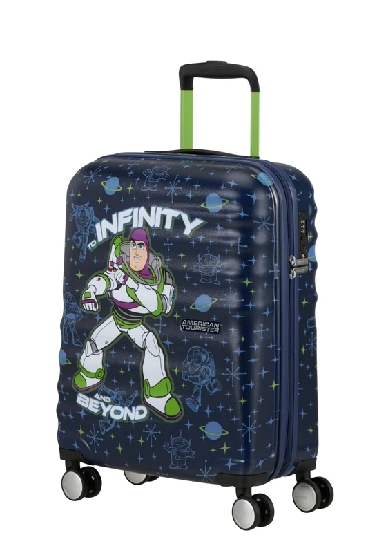 American Tourister Samsonite Wavebreaker Disney - Buzz Lightyear Hand Luggage Suitcase 55 cm, Hard Shell Suitcase, Cabin Trolley for Ryanair & Most Airlines