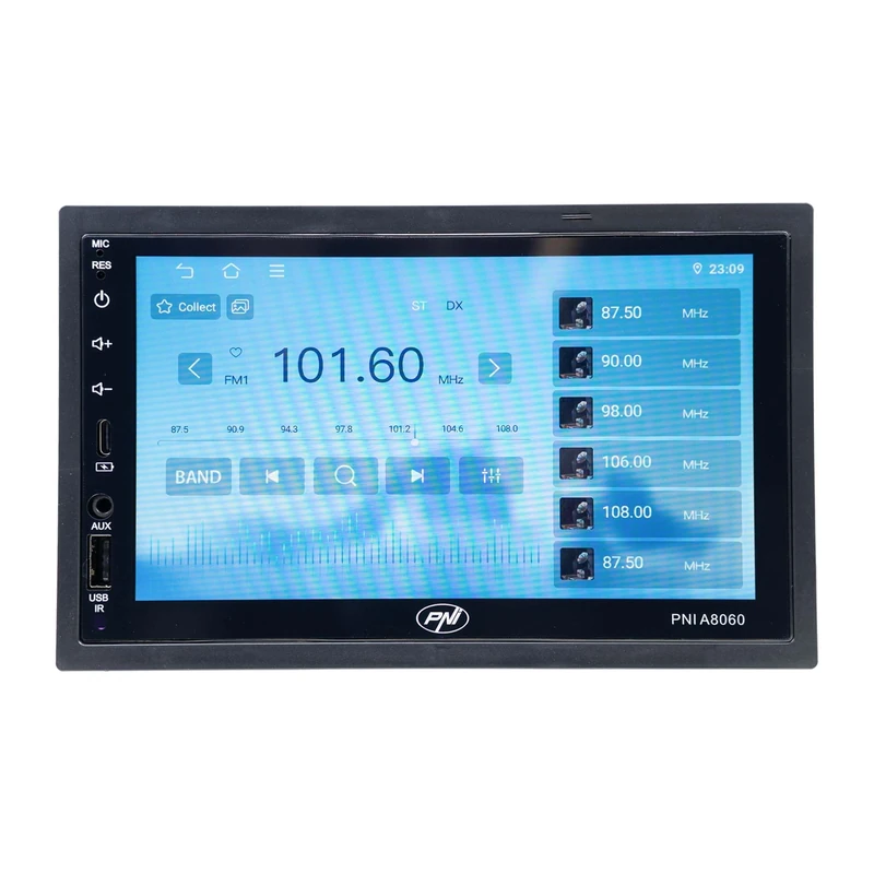 Car multimedia player PNI A8060 with Android 13, 4GB DDR3/ROM 64GB, 7 inch screen, CarPlay, Android Auto, Bluetooth, Wi-Fi, FM Radio