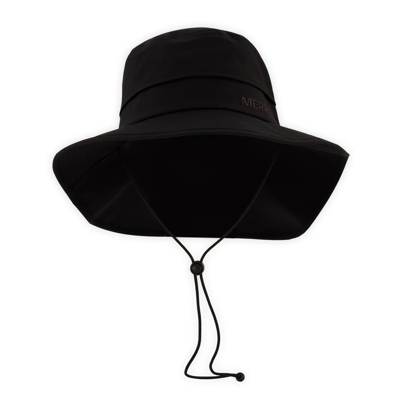 Merrell Huntington Fisherman Hat, Quick-Drying Hat, UPF Sun Protection, Unisex, Large-Extra Large, Black