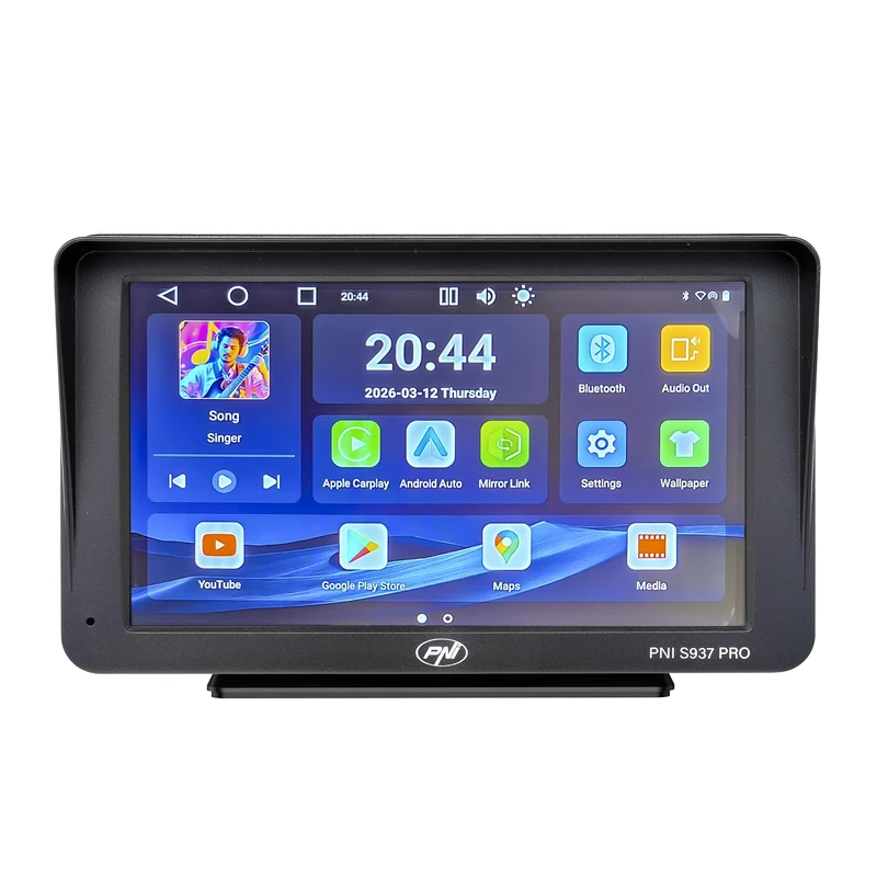 GPS navigation system PNI S937 PRO 7 inch screen Android 13, 4GB DDR, 64GB ROM, Wireless CarPlay and Android Auto