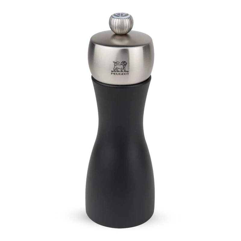 FIDJI Moulin à sel Z Bois Noir mat/INOX 15 cm