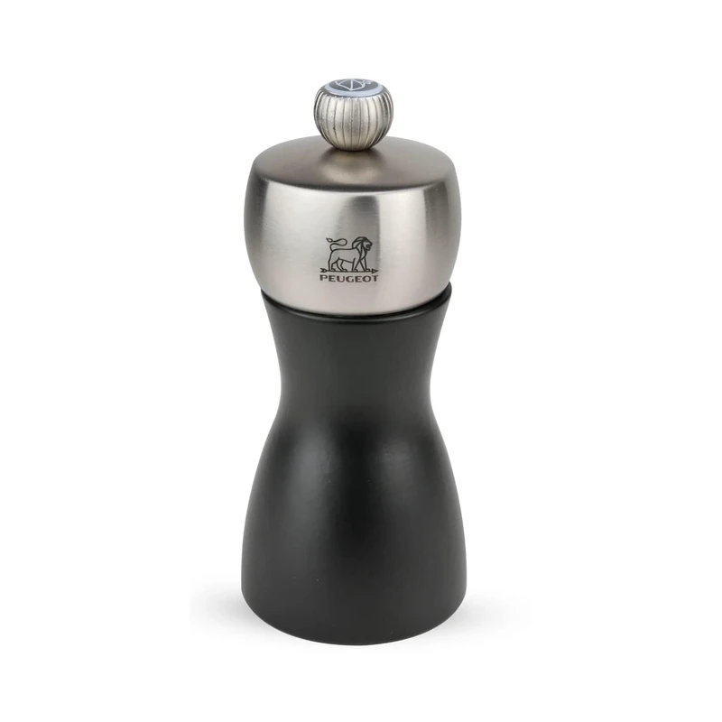 FIDJI Moulin à sel Z Bois Noir mat/INOX 12 cm