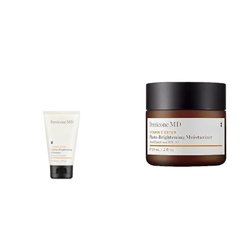 Perricone MD Vitamin C Ester Brightening Bundle: Citrus Cleanser Travel Size 59ml + Photo-Brightening Moisturiser SPF 30 59ml | Brighten, Cleanse & Protect - Image 1