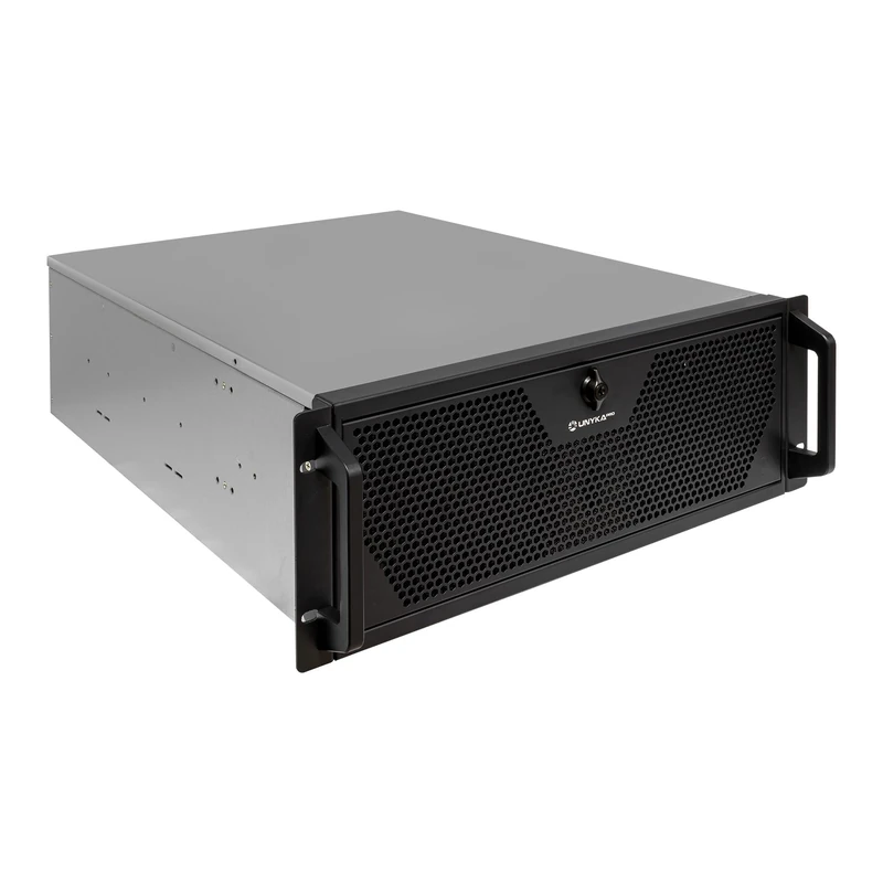 UNYKAch 19″ 4U Rack Case UK4340 Depth 600mm ATX - Professional Server Chassis, 3 120mm PWM Control Central Fans, 6 Bays (2 x 3.5" + 4 SSD x 2.5") USB 3.0 and 1 USB C 3.2