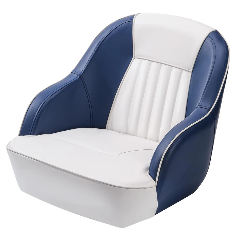 GarveeHome Comfortable Captain's Chair for Boats - Wide Bucket Seat with Extra Thick Padding and Durable Injection Moulded Frame - Standard Fixing Fits Pontoon, Angelic and