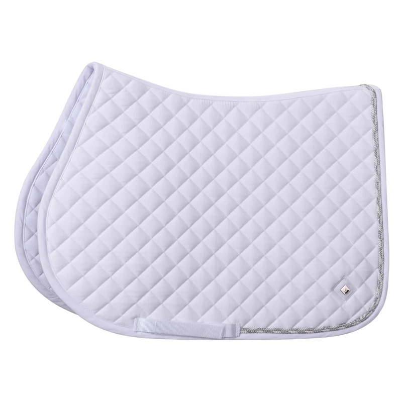 Imperial Riding IRH Basic Cotton VS Saddle Cloth with Diamond Quilting, Glitter Piping and Metal Logo, White, Full