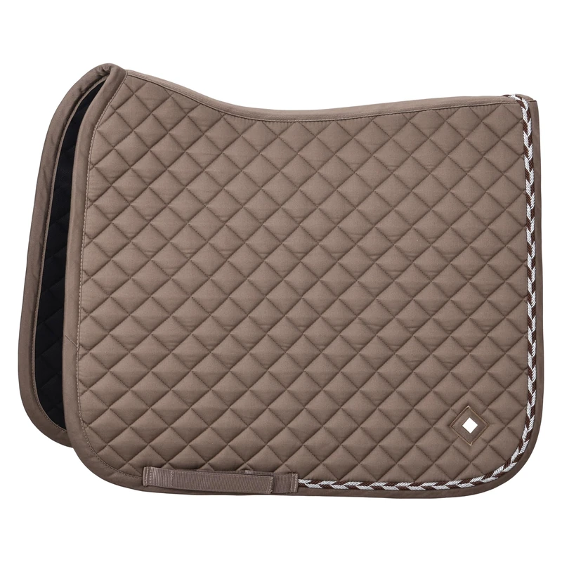 Imperial Riding IRH Basic Cotton DR Dressage Saddle Cloth with Diamond Quilting, Glitter Piping and Metal Logo, Straw, Full