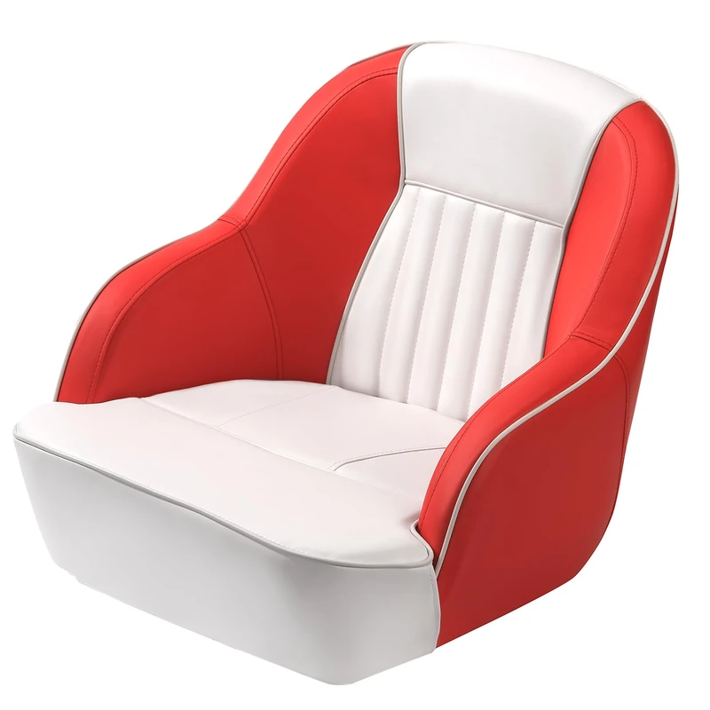 GarveeLife Ergonomic Boat Captain Seat - Comfort Bucket Seat with Thick Foam Padding, Durable Plastic Frame, Standard Assembly, Ideal for Pontoon, Angel, Sightseeing &