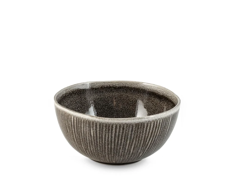 H&H Set of 6 Yucatan Stoneware Cups 18 cm - Brown - Minimal Design with Reactive Effect and Texture - Perfect for Soups, Salads and Unique Dishes - Also Suitable for Catering - Image 1