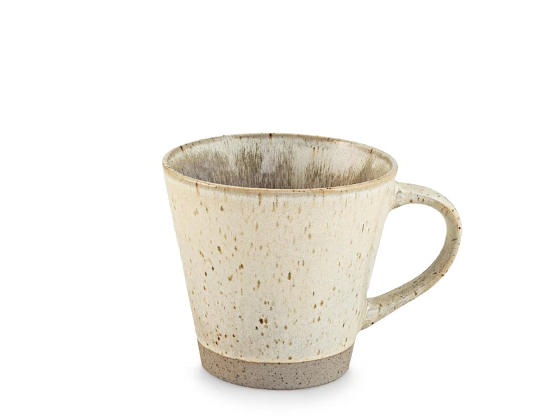 H&H Set of 6 Laos Porcelain Tea Cups 390cc – Assorted Colours Beige and Sand – Minimal Design – Perfect for Tea, Infusions and Hot Drinks – Also Suitable for Catering