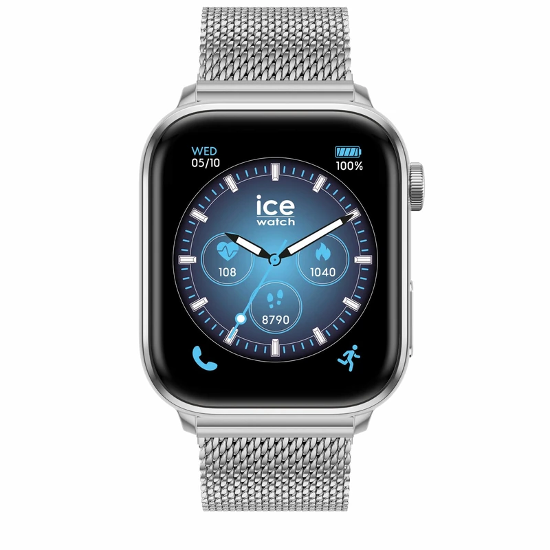 ICE-WATCH - ICE smart 3.0 Silver Milanese - Men's Sport smartwatch with Stainless Steel Strap - 025803 (1.78 inches)