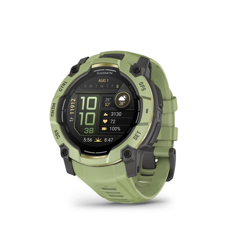 Garmin Instinct 3, 50mm AMOLED Rugged GPS Smartwatch,Built in Sports Apps and Health Monitoring, LED Flashlight, Shock Resistant, 10ATM, Up to 24 days Battery Life, Fern Green