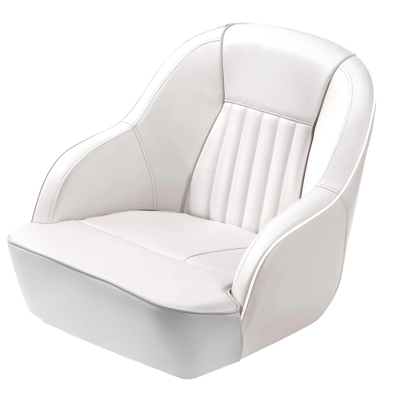 GarveeHome Ergonomic Captain's Chair for Boats - Heavy Duty Bucket Seat with Thick Padding, Marine Grade Vinyl and Backrest - Easy Assembly, Ideal for Angelic, Excursion and - Image 1