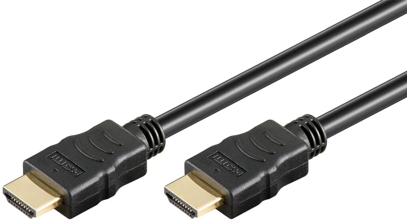 goobay HDMI 2.0 Cable Gold-Plated 4K 60Hz Ultra HD High Speed with Ethernet, 18 Gbit/s, for TV, Console, Projector and Soundbar, 20 m, Black, 74473